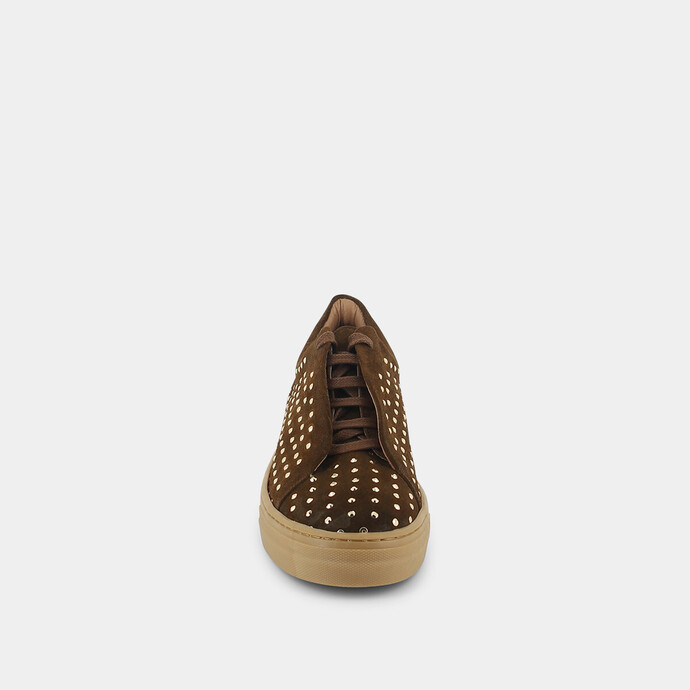 Baskets à plateformes et clous  en croute cognac