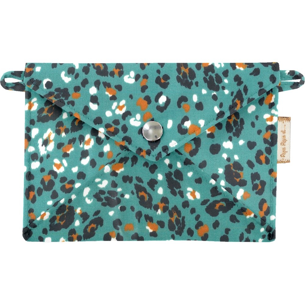 Petite Pochette Enveloppe Panthère Jade