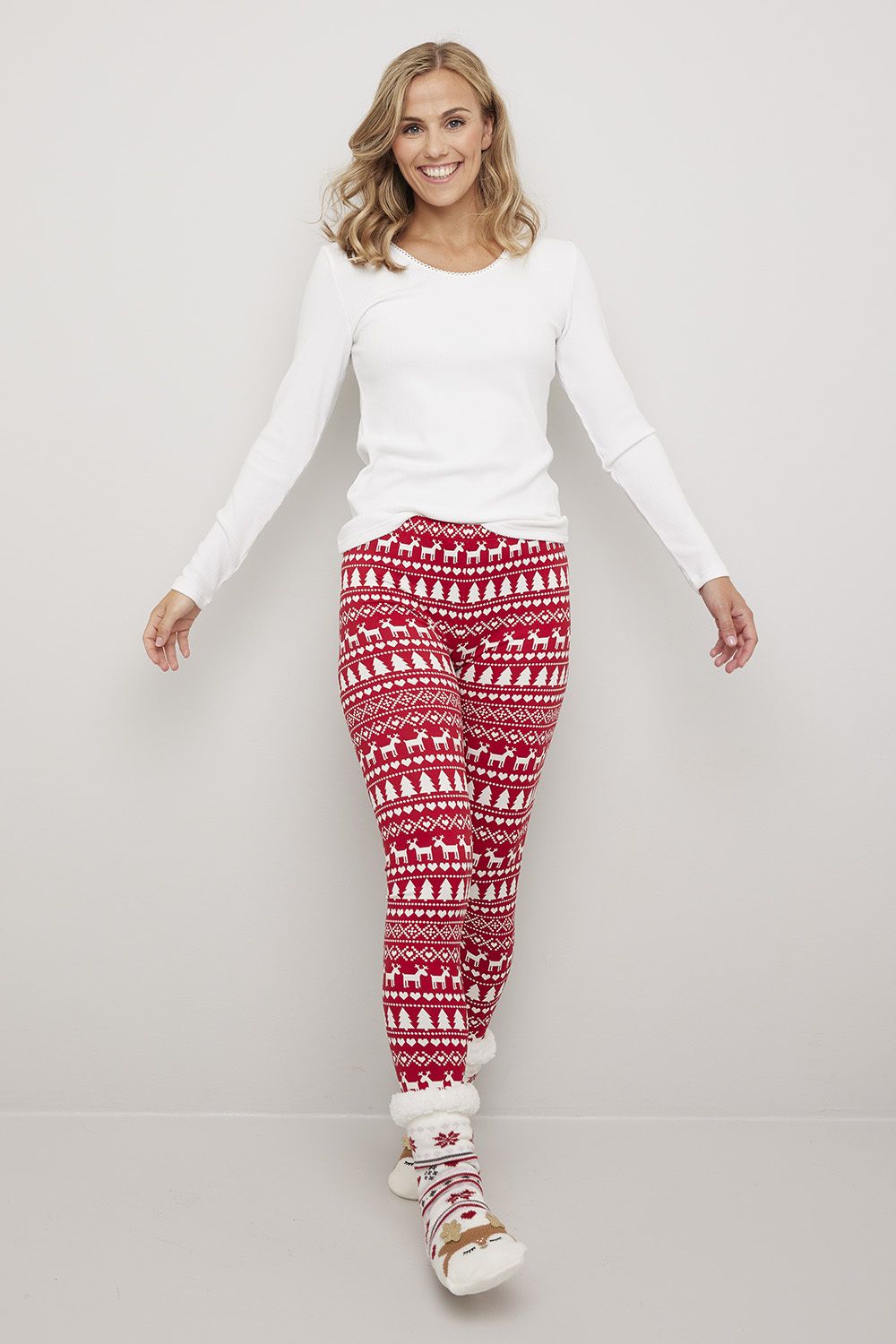 Leggings med julemønster