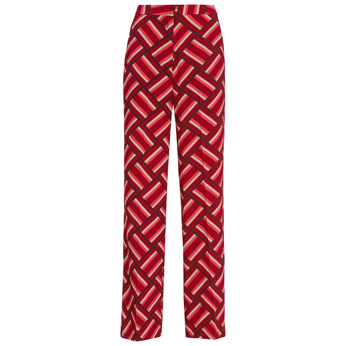 Gina Benotti Damen Hose mit Allover-Muster rot
