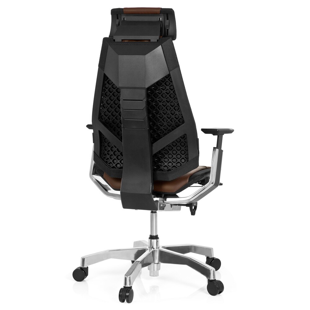 High End Bürostuhl GENIDIA PRO Leder mit Armlehnen hjh OFFICE