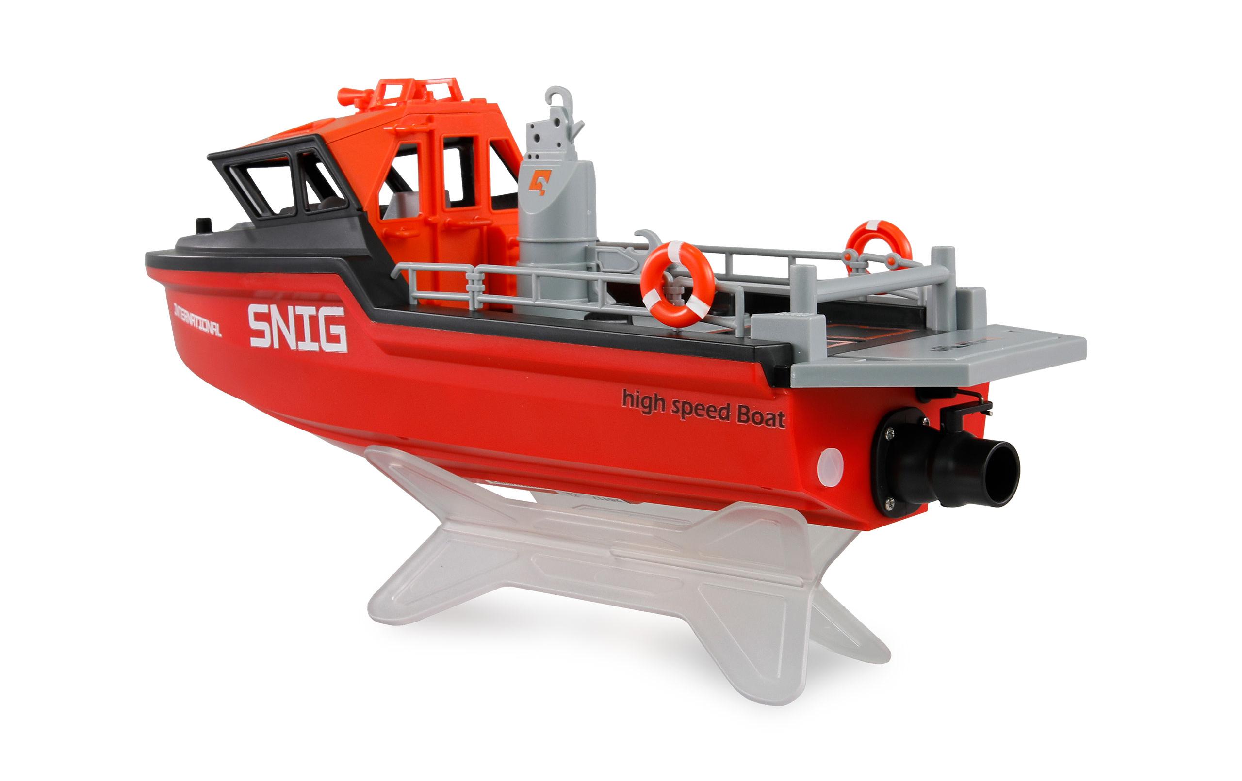 Rettungsboot Jet 320 mm Schwarz/RotFerngesteuertes Rettungsboot mit Brushless-Antrieb