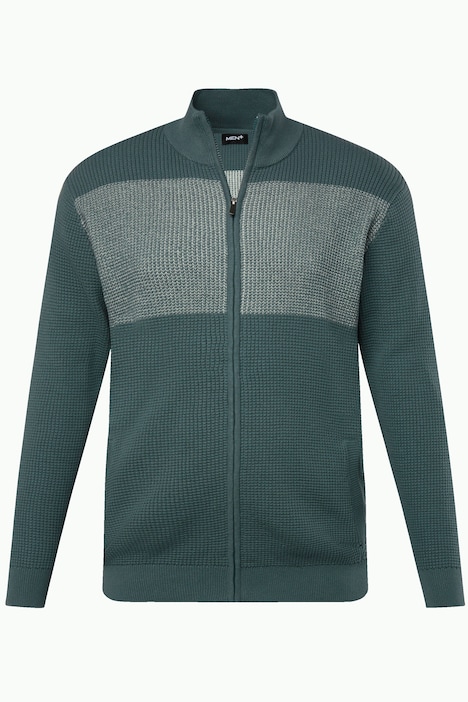 Men+ Strickjacke, Stehkragen, Zipper, bis 8 XL