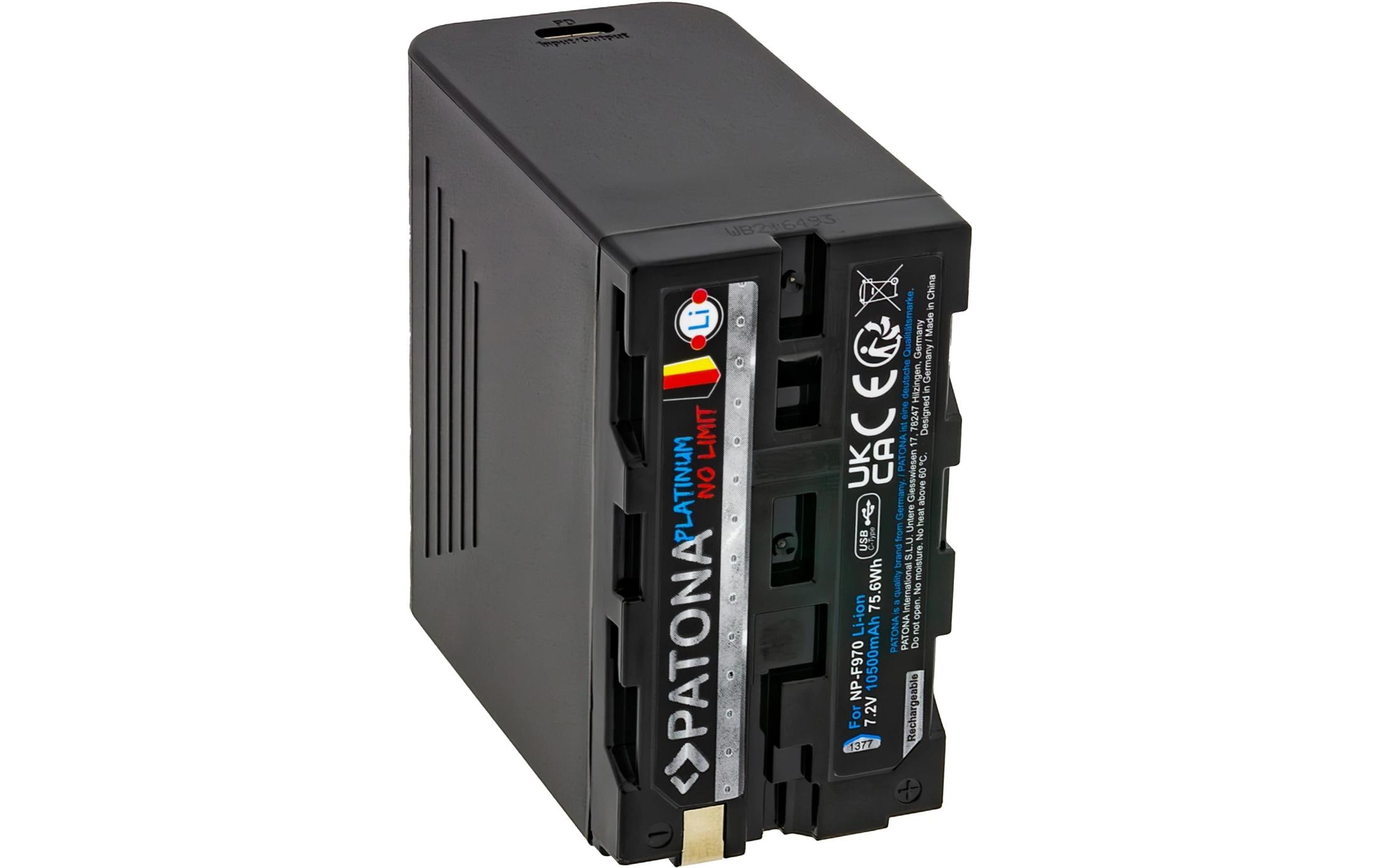 Platinum Akku für Sony NP-F970, F960, F950 inkl. PowerbankPlatinum Batteriesatz für Sony