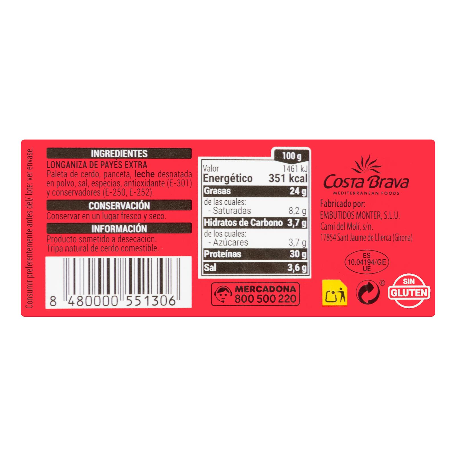Saucisse de ferme extra Hacendado