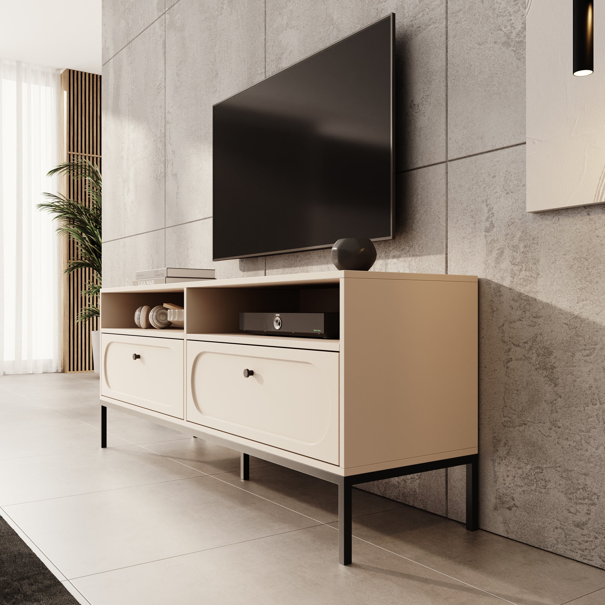 Montserrat - TV-Meubel - Beige - 150x40x60 cm