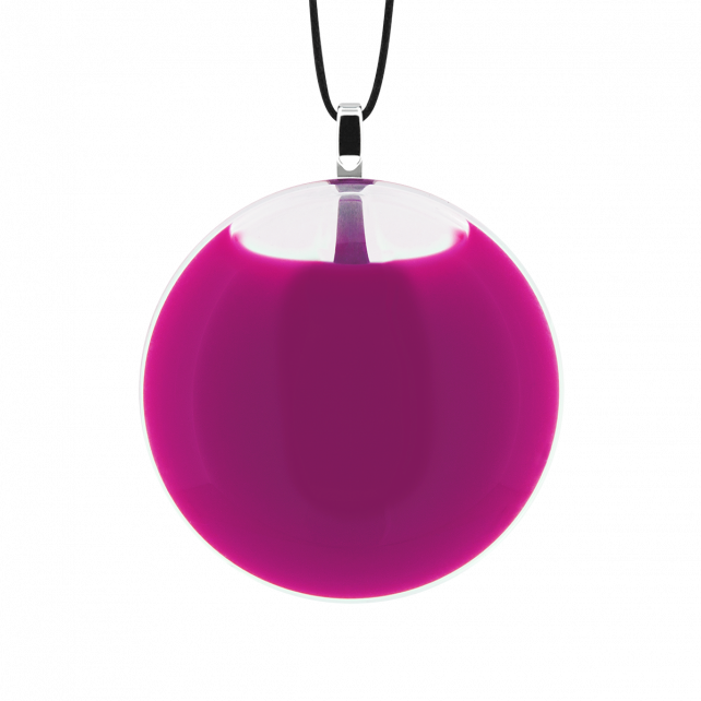 Pendentif en verre soufflé - Galet Mini Milk