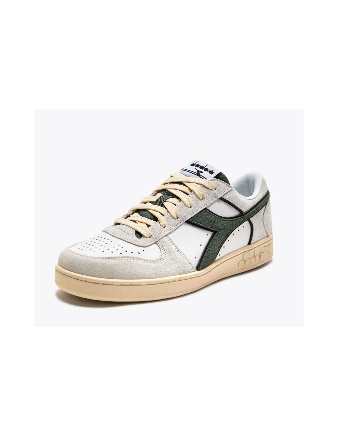 diadora Sneakers Homme Magic B Low Suede Blanc/Vert