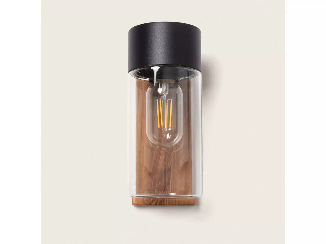 Applique Murale Extérieure Acier Inoxydable et Verre Isoba Noir