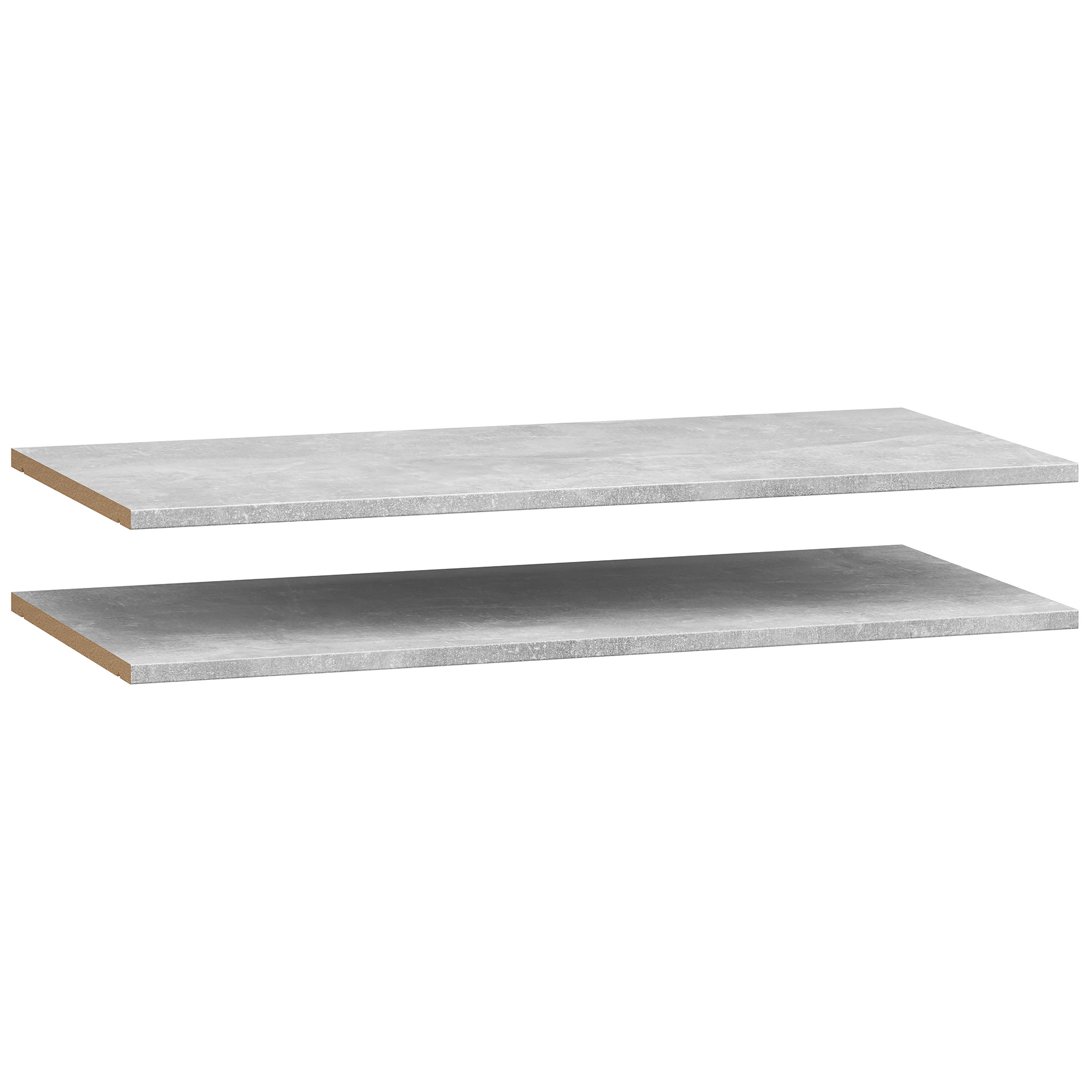 2-teiliges Einlegeboden-Set - Betonoptik - 77 cm