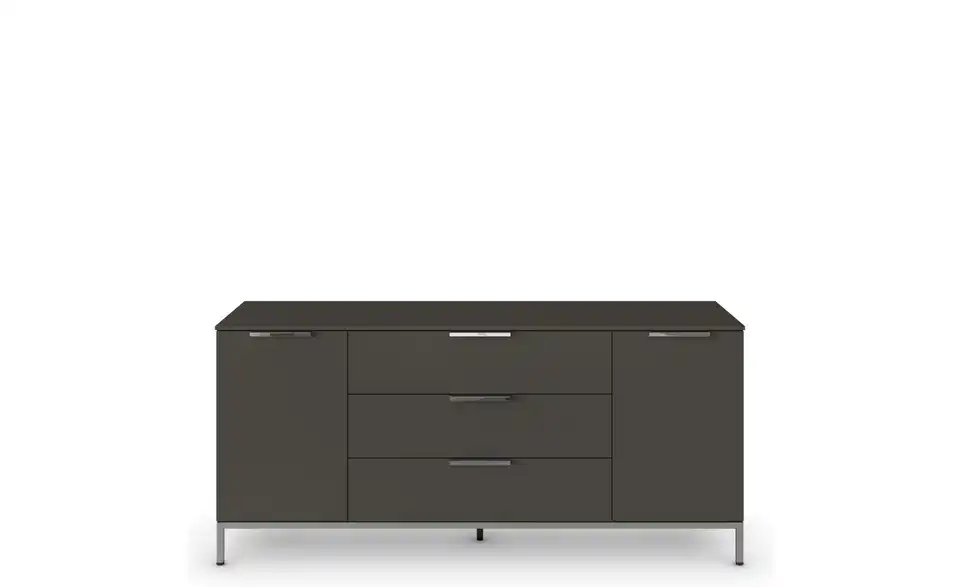 Sideboard Graphit Front: Dekor, Oberboden: Dekor verchromt