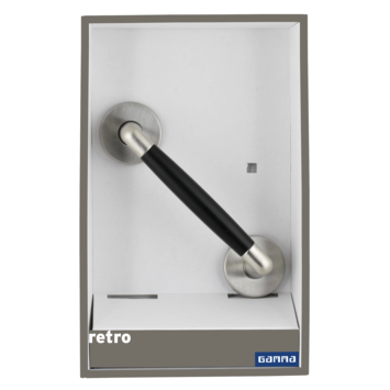 Gamma deurgreep enkel rond rozet RVS look messing