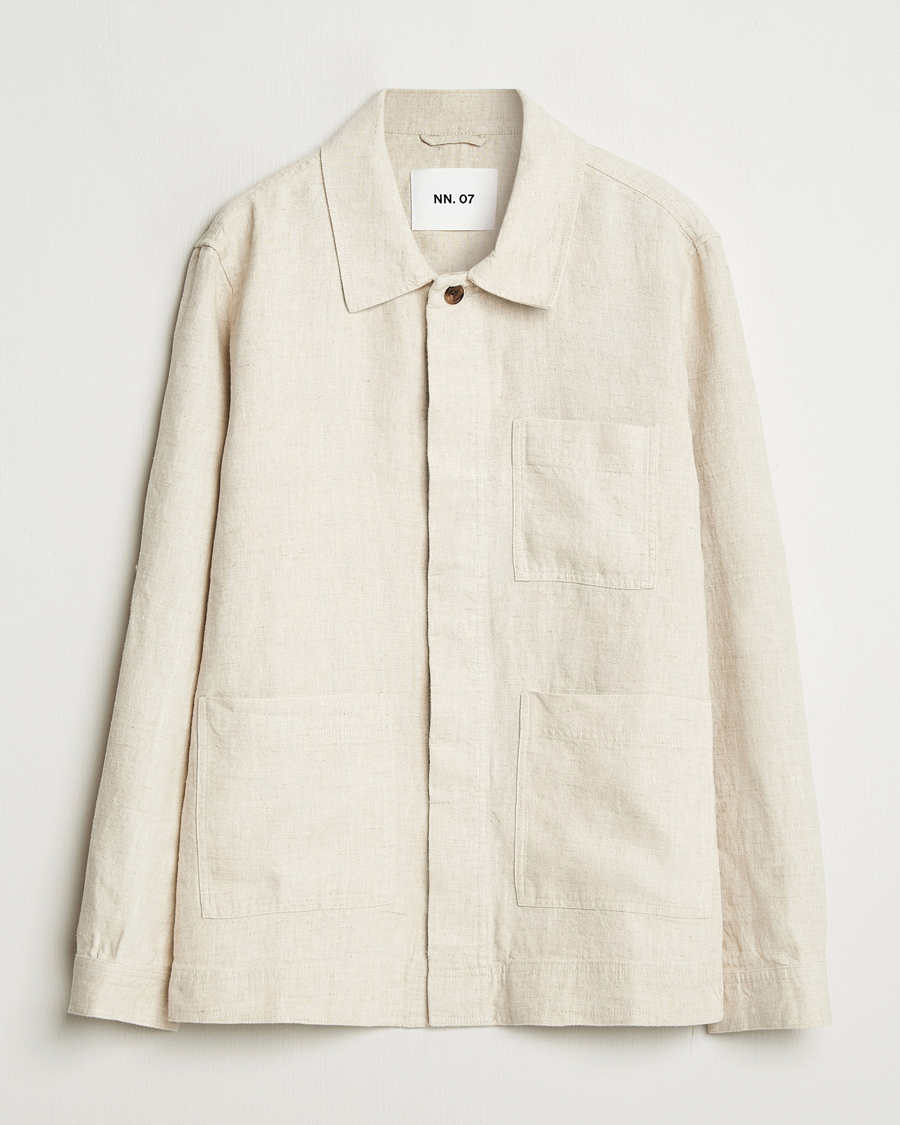 NN07 Olav Linen Overshirt Oat
