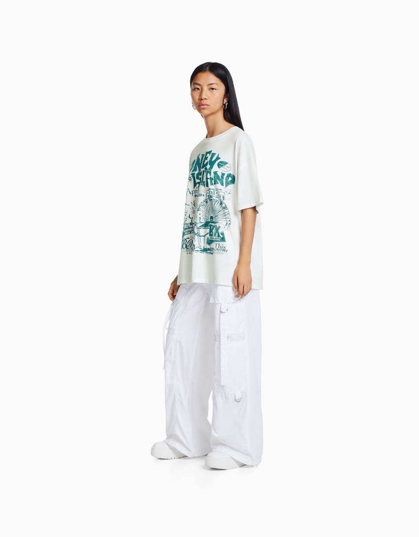 Camiseta de manga curta com estampa