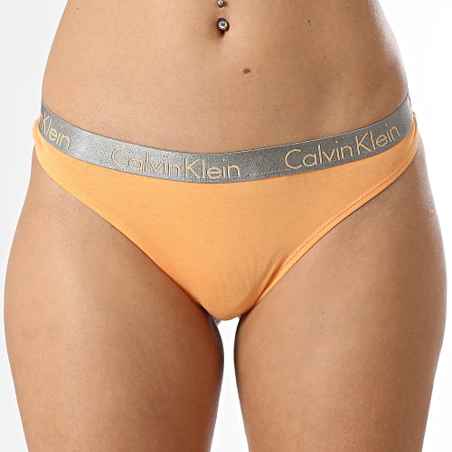 Lot De 3 Strings Femme QD3561E Noir Blanc Orange