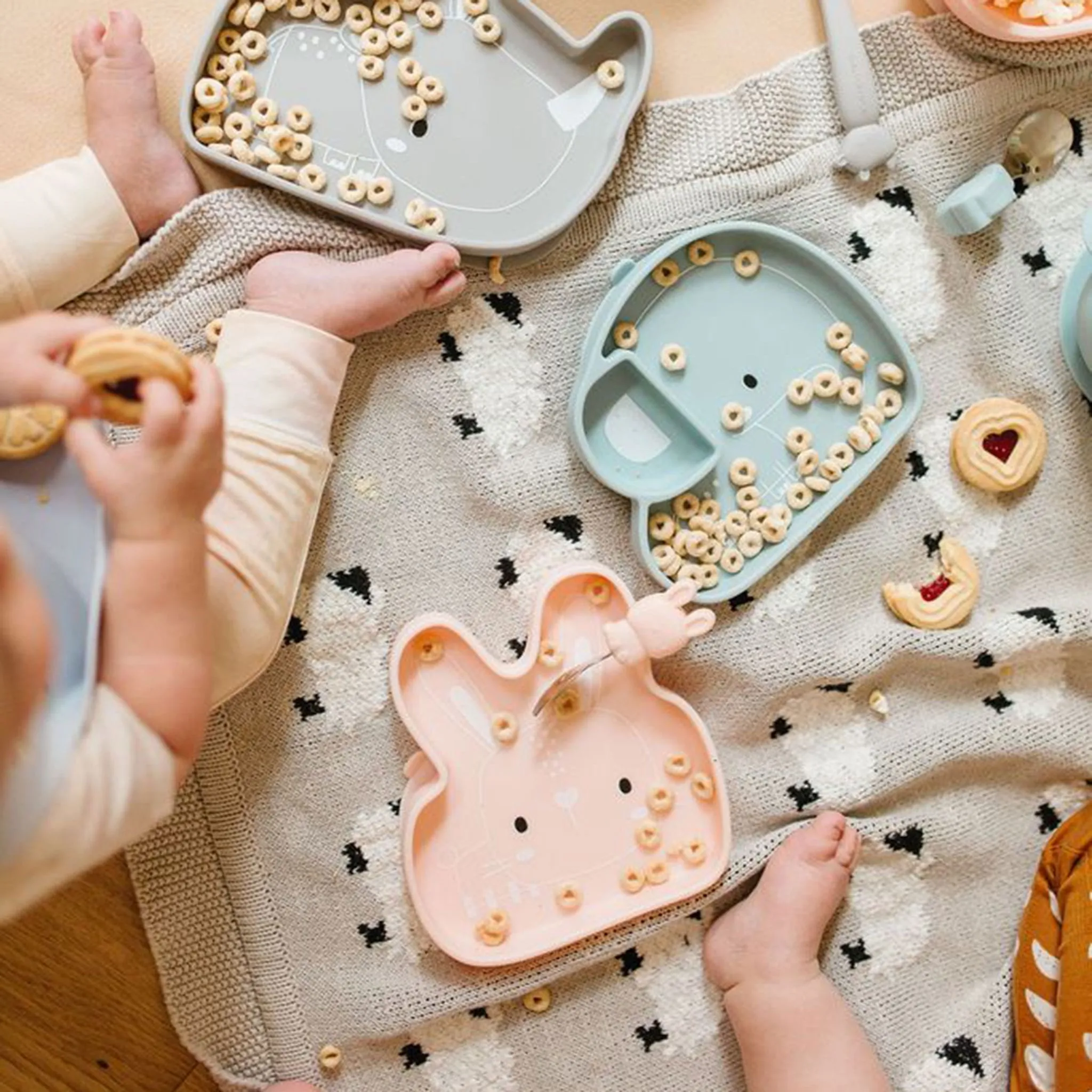 Loulou Lollipop Assiette en Silicone - Lapin