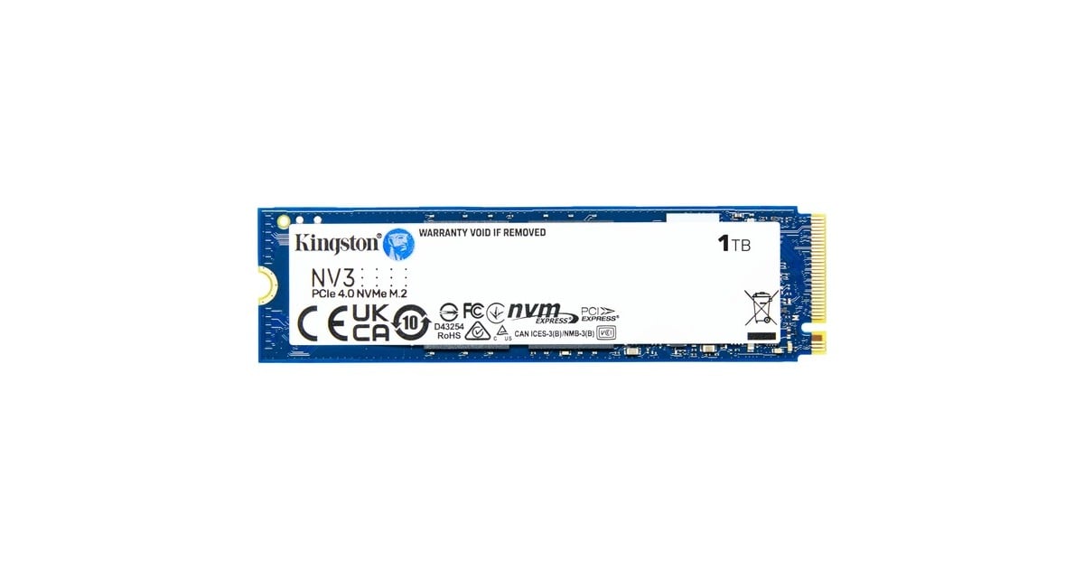 KingstonNV3 1 TB SSD  (SNV3S/1000G, PCIe 4.0 x4, NVMe, M.2 2280)