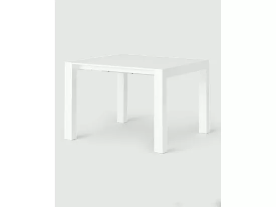Nemes Table extensible (103/170 x 90 cm) en MDF Blanc