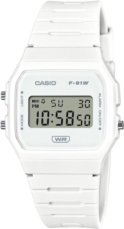 Casio - F-91 - Digitaal Horloge - Zwart - Biobased Hars