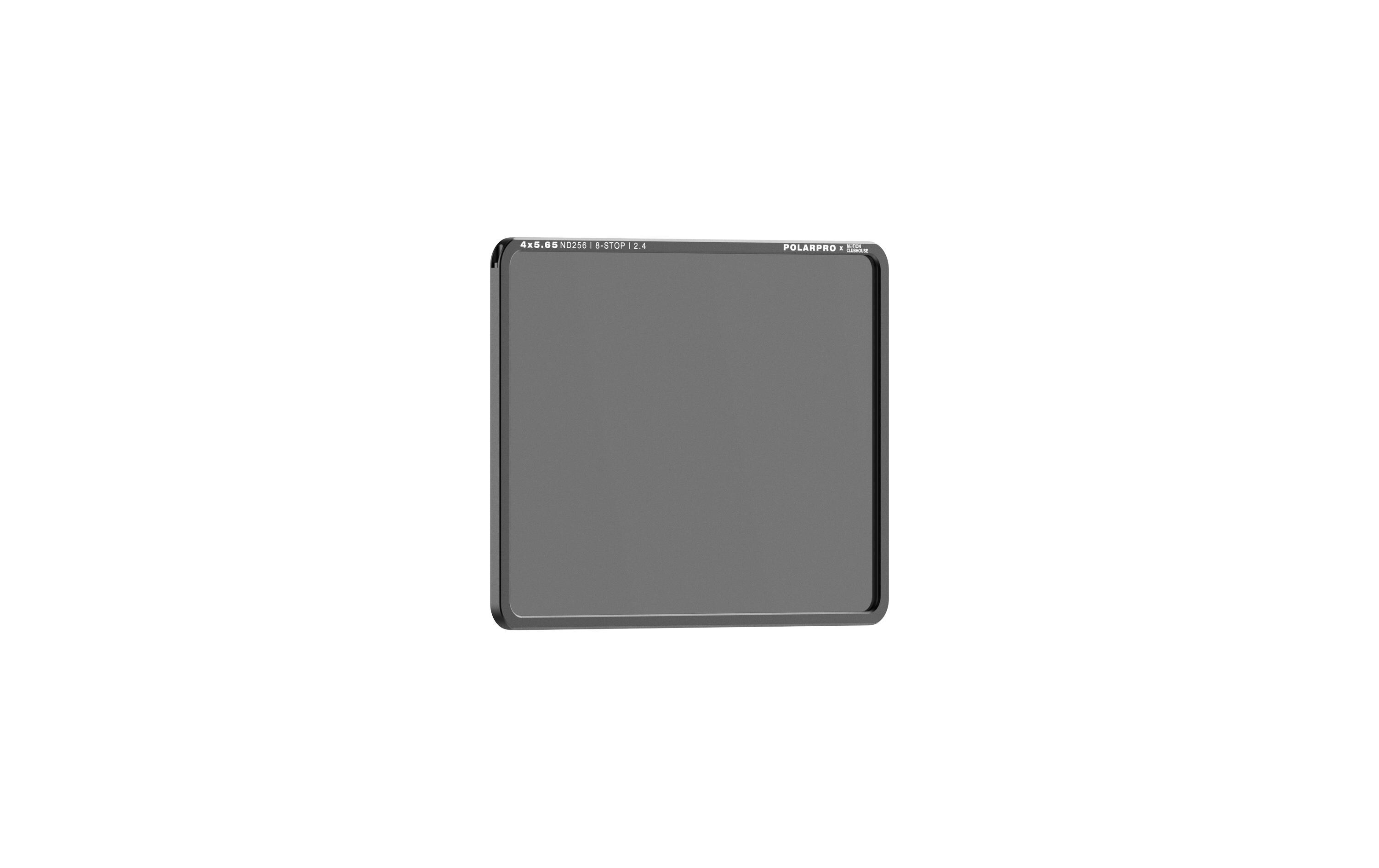 Graufilter ND256 4x5.65 Filter – Motion Clubhouse Edition<br>Vollständig ummantelte Filter mit massgefertigten CNC-Aluminium-Rahmen