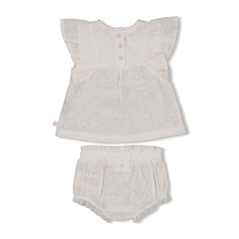Feetje Feetje top + bloomer broderie - Summer Woven wit