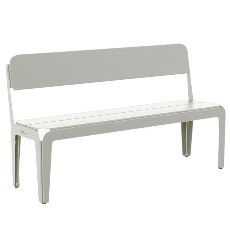 Weltevree Bended tuinbank met rugleuning Agate gray
