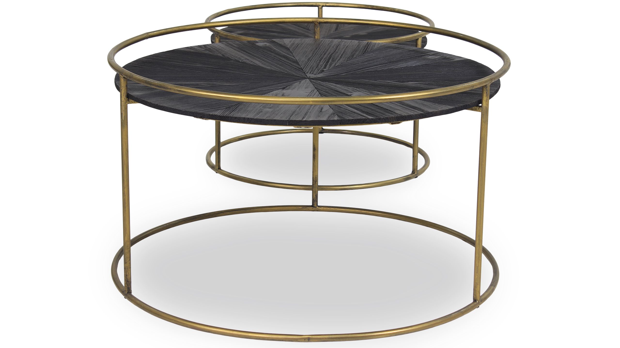 Salontafelset Black wood 706936 Caly ⌀76  x H43 cm