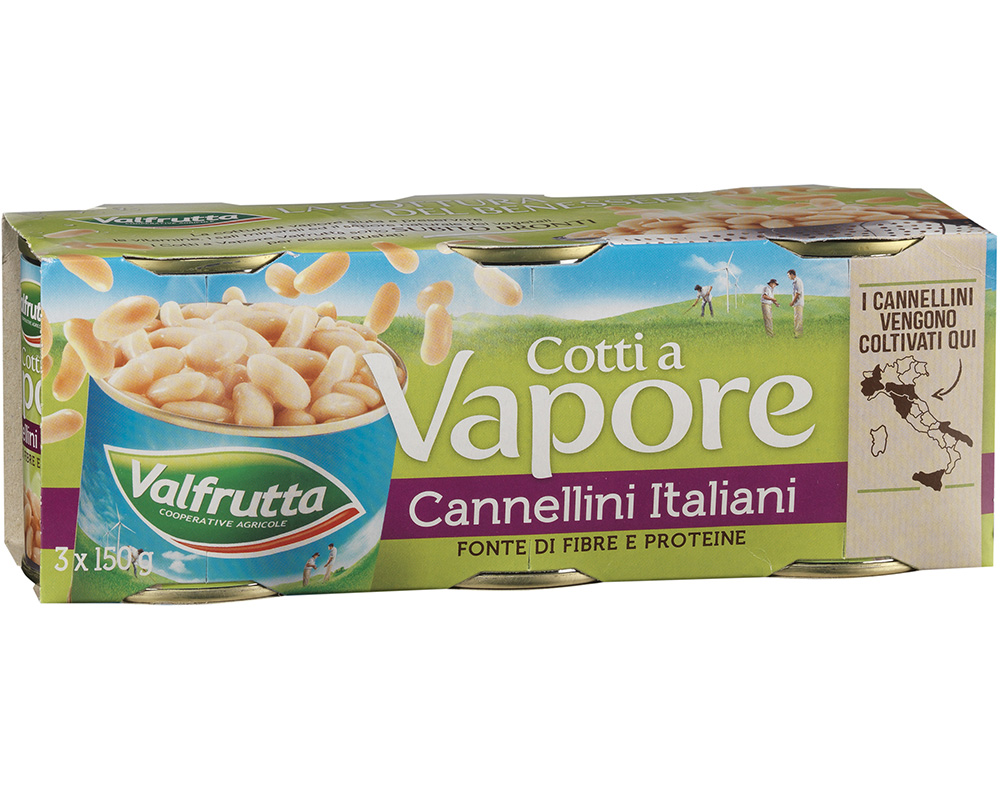FEIJÃO BRANCO VALFRUTTA COZIDO AO VAPOR 3X150(140)G