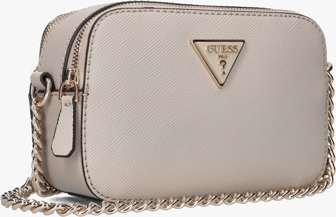 GUESS taupe guess schoudertas noelle crossbody camera