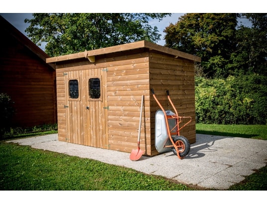 HABRITA - Abri theora en bois massif sans plancher, toit mono pente 7...