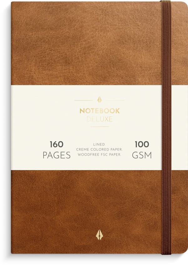 Notatbok A5 Brown Deluxe Linjert Burde