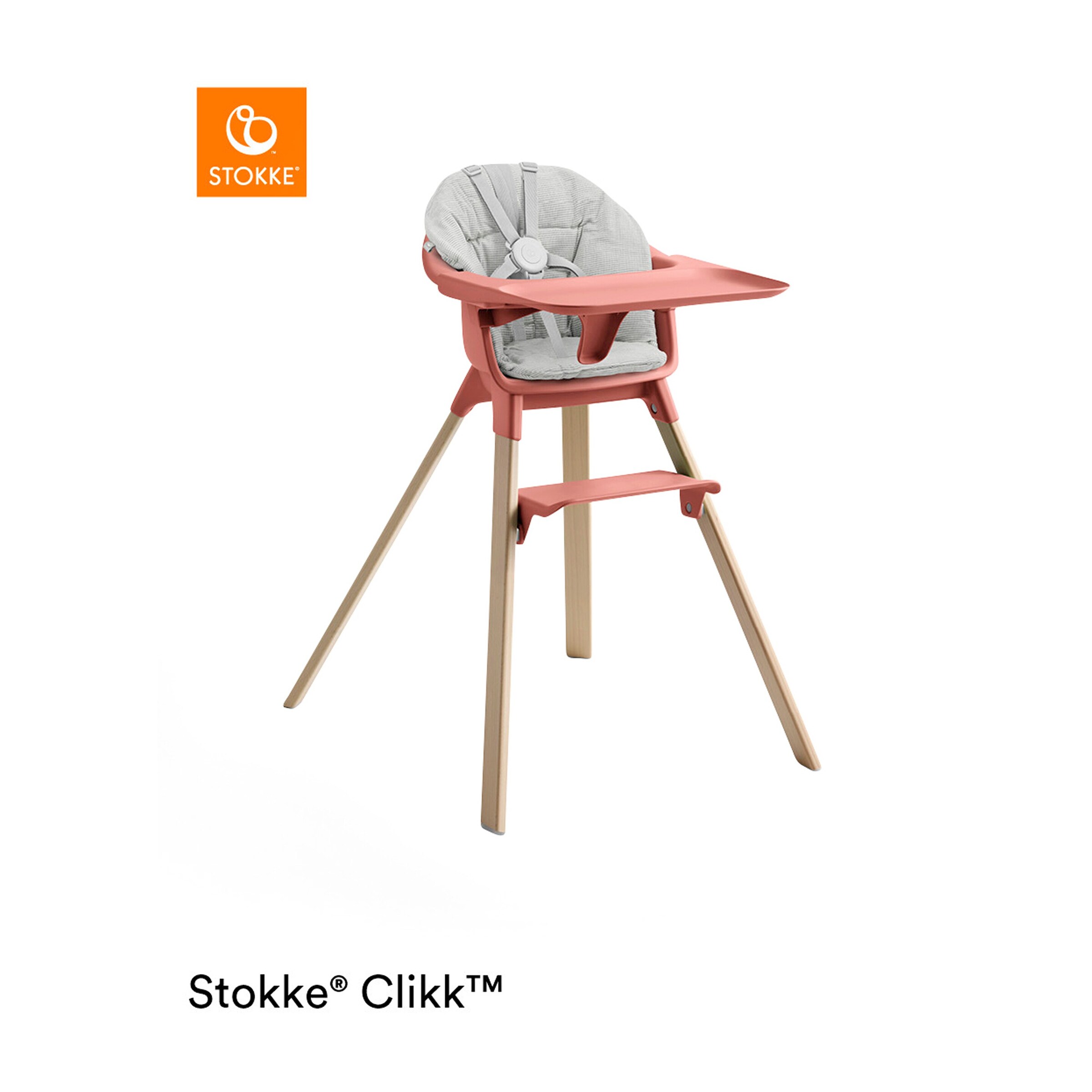 Stokke® - CLIKK™ Sitzkissen Organic Cotton mit schmutzabweisender Beschichtung Nordic Grey