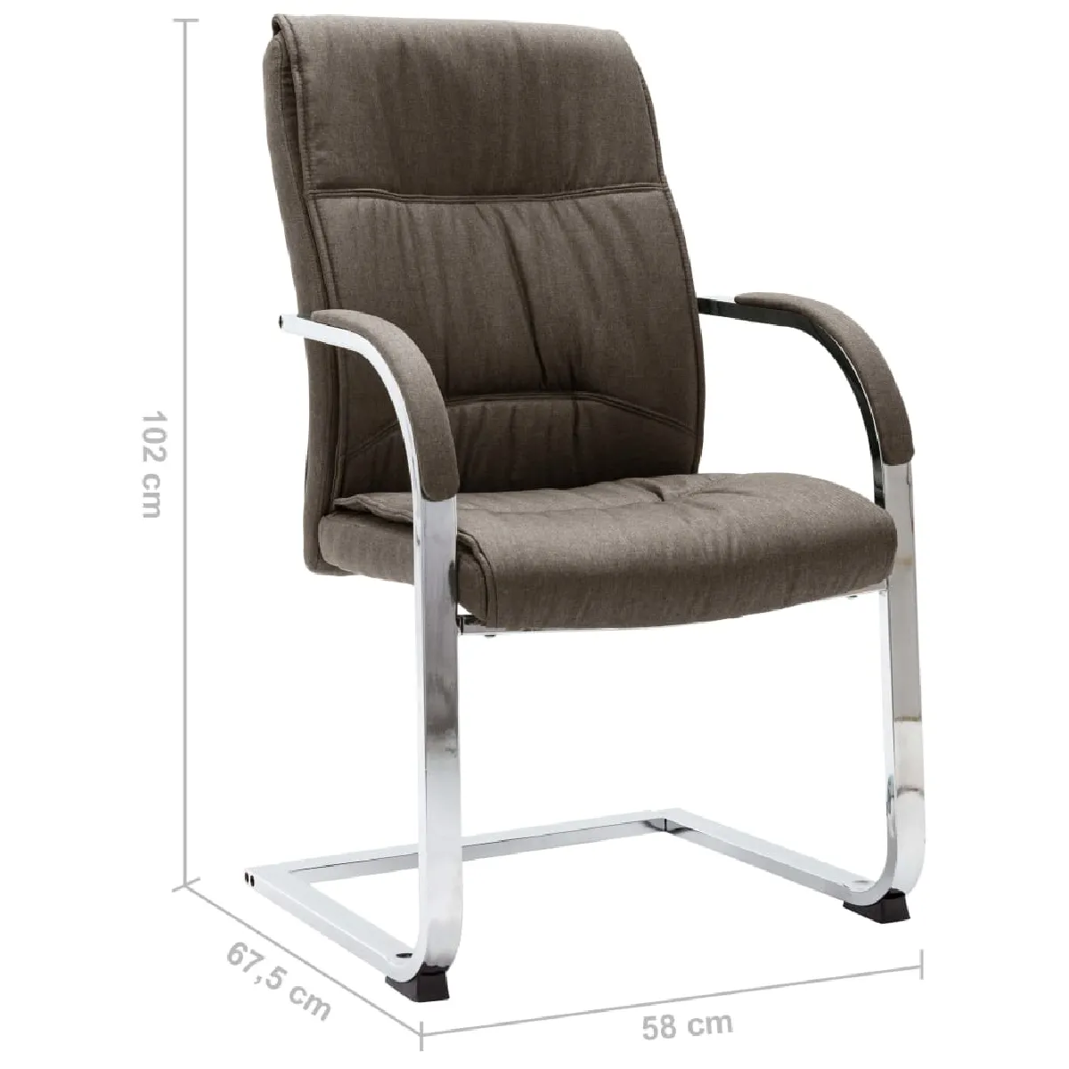 vidaXL Chaise de bureau - Taupe