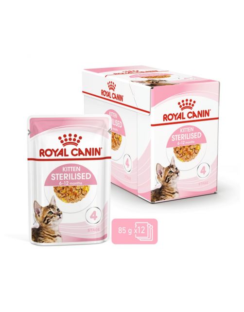 Royal Canin Kitten Sterilised Jelly - Kitten-Kattenvoer - 85 g