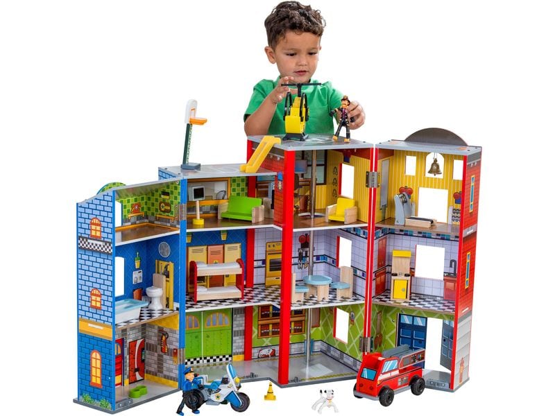 Kid Kraft Puppenhaus Everyday Heroes Holzspielset für Alltagshelden