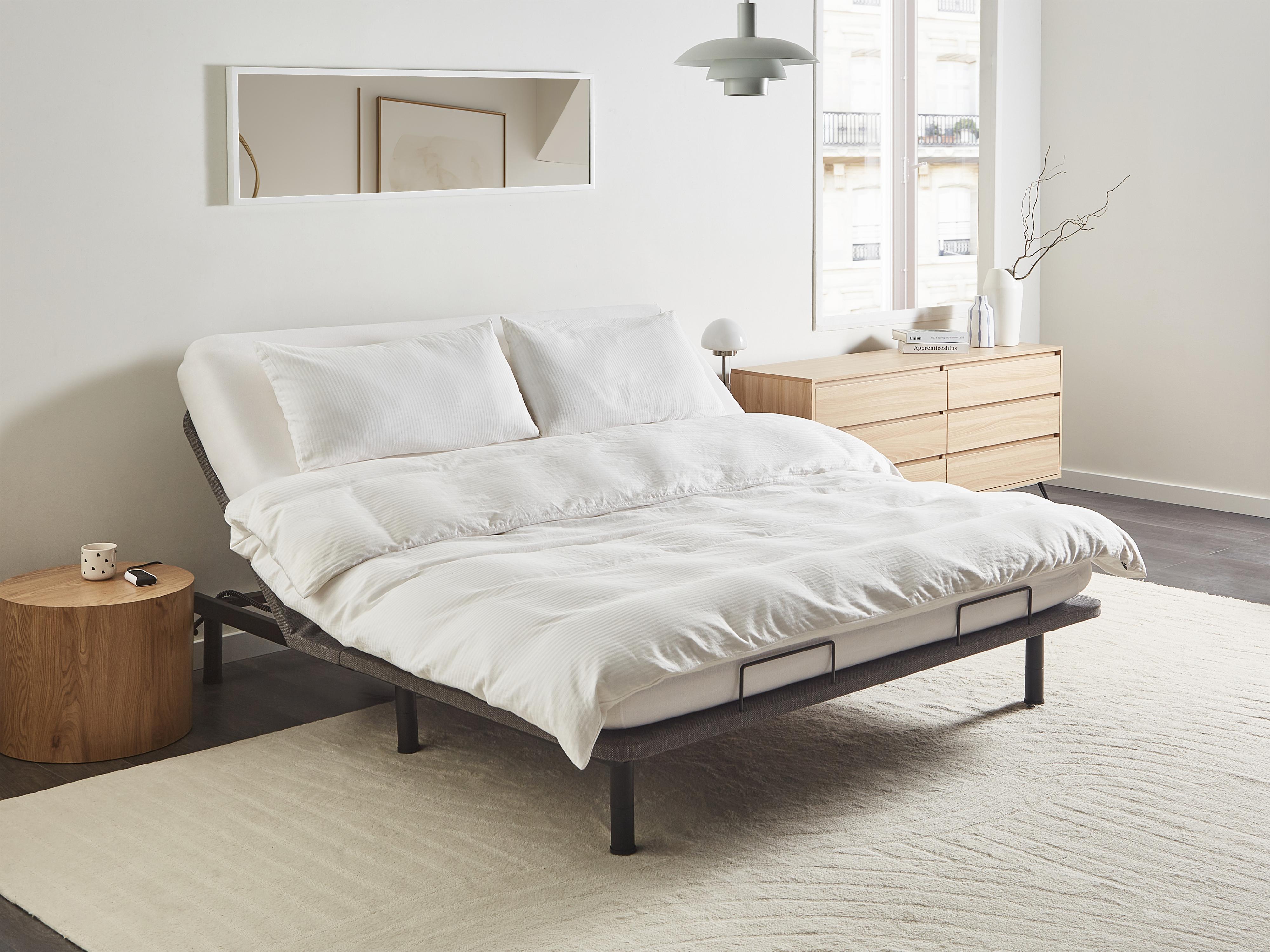 Elektrisch verstelbaar bedframe BRUNOY 180 x 200 cm Grijs