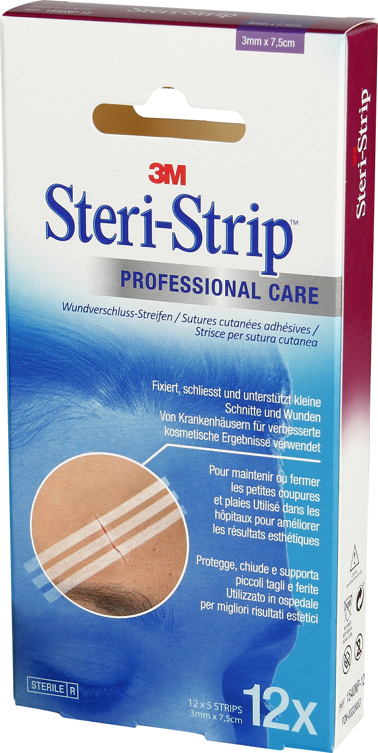 STERI 3x75mm weiss verstärkt 5 Stk<br>12 × 5 Stück, 3x75mm, weiss verstärkt