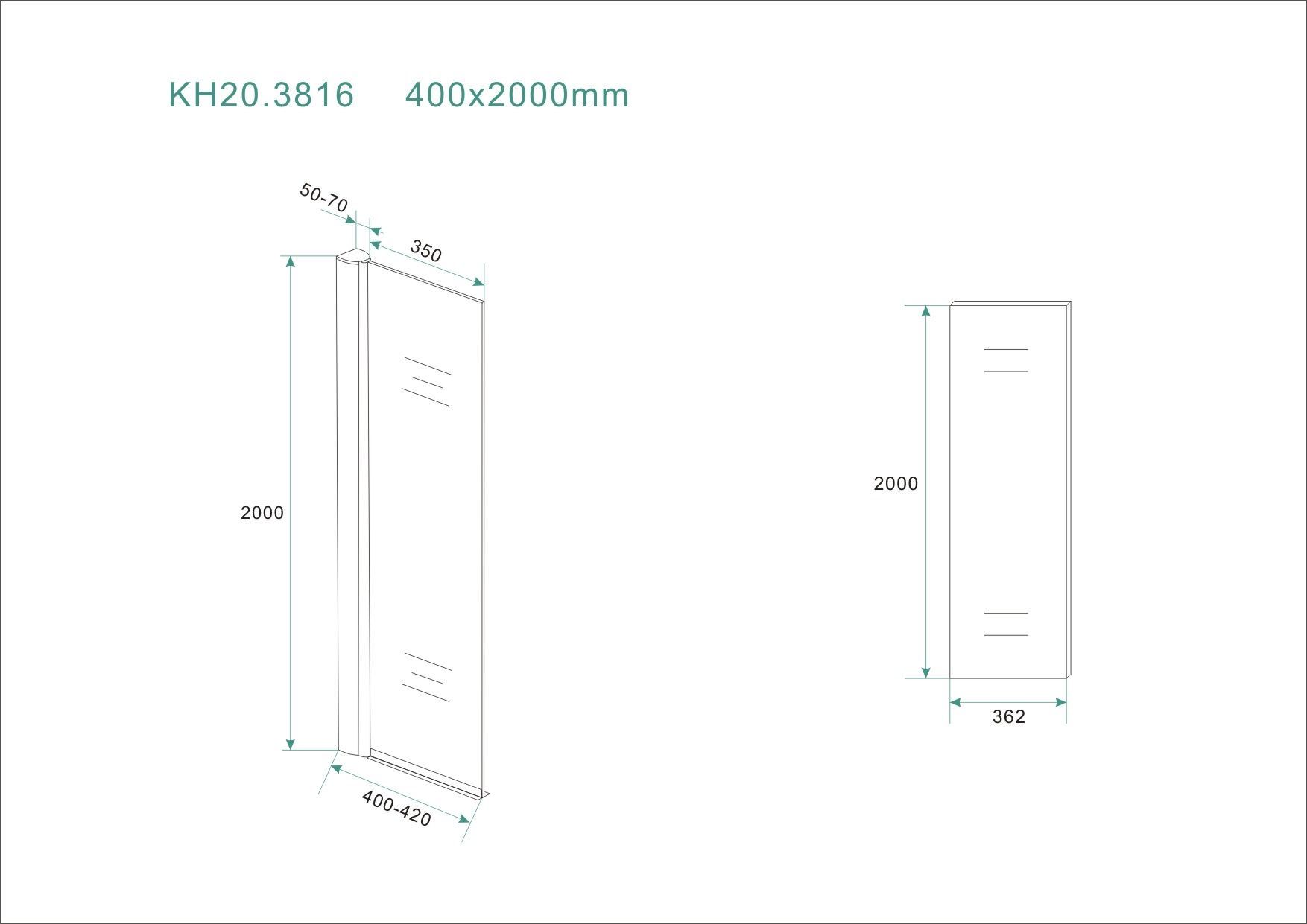 Mueller Augsburg Muurwand 400x2000 Anti-kalk