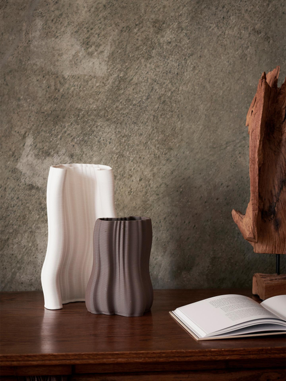 Ferm Living Moire vaas H20 antraciet
