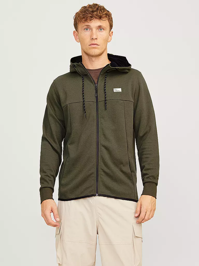 JACK & JONES Sweatjacke JCOAIR olive