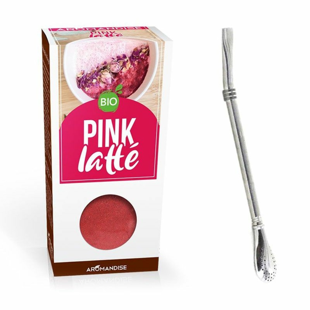 Tchaï latte betterave & muscade 70 g + paille inox avec filtre