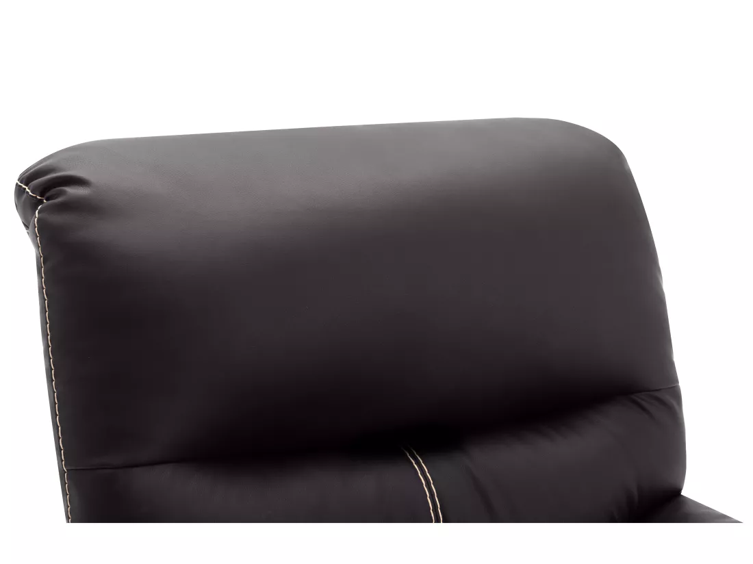 Fauteuil relax en simili marron CANBY