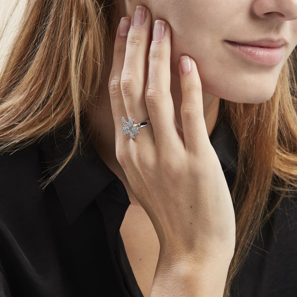 Bague Argent Blanc Catherine Oxydes De Zirconium