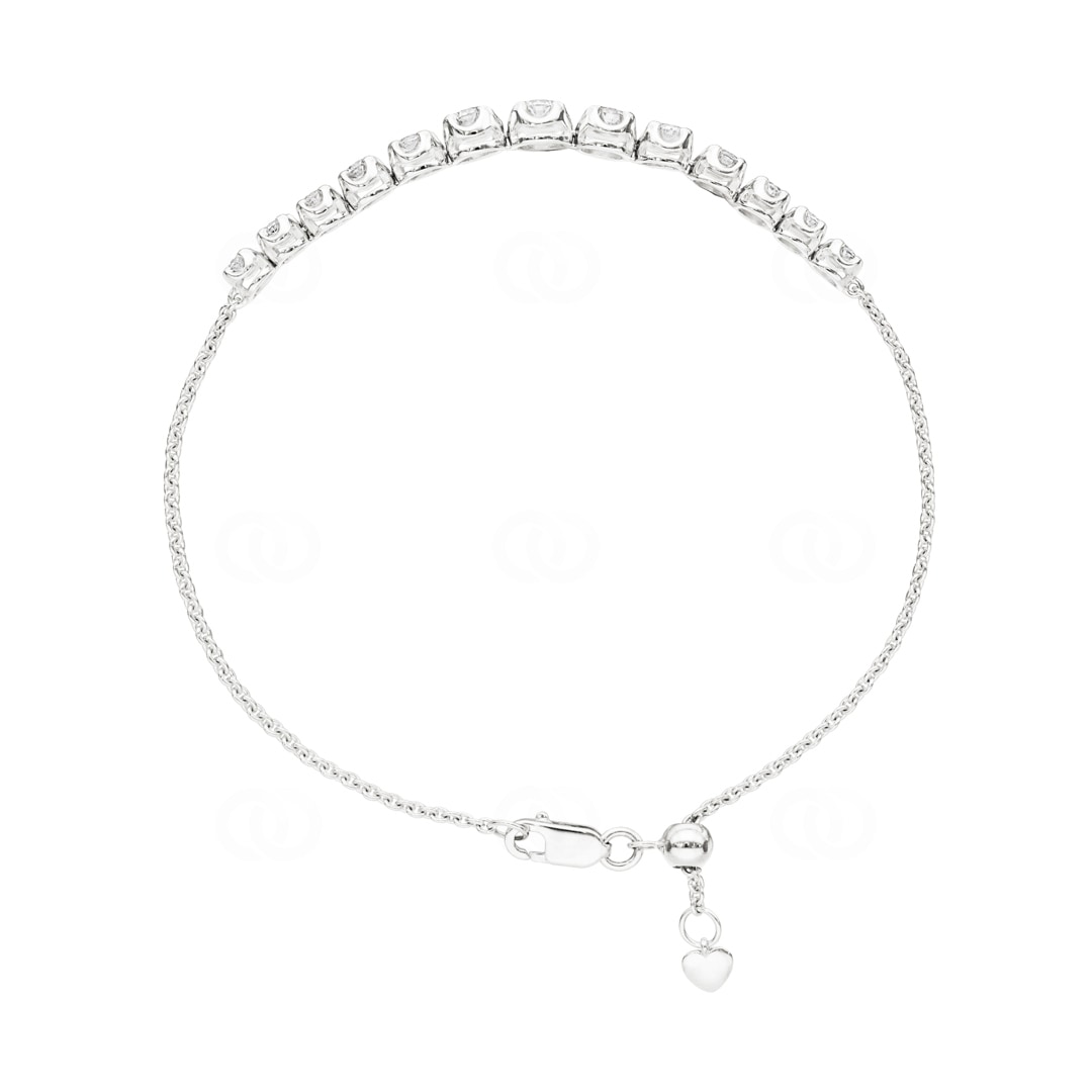 1.00 Karat Diamantarmband 750/18 K Weissgold