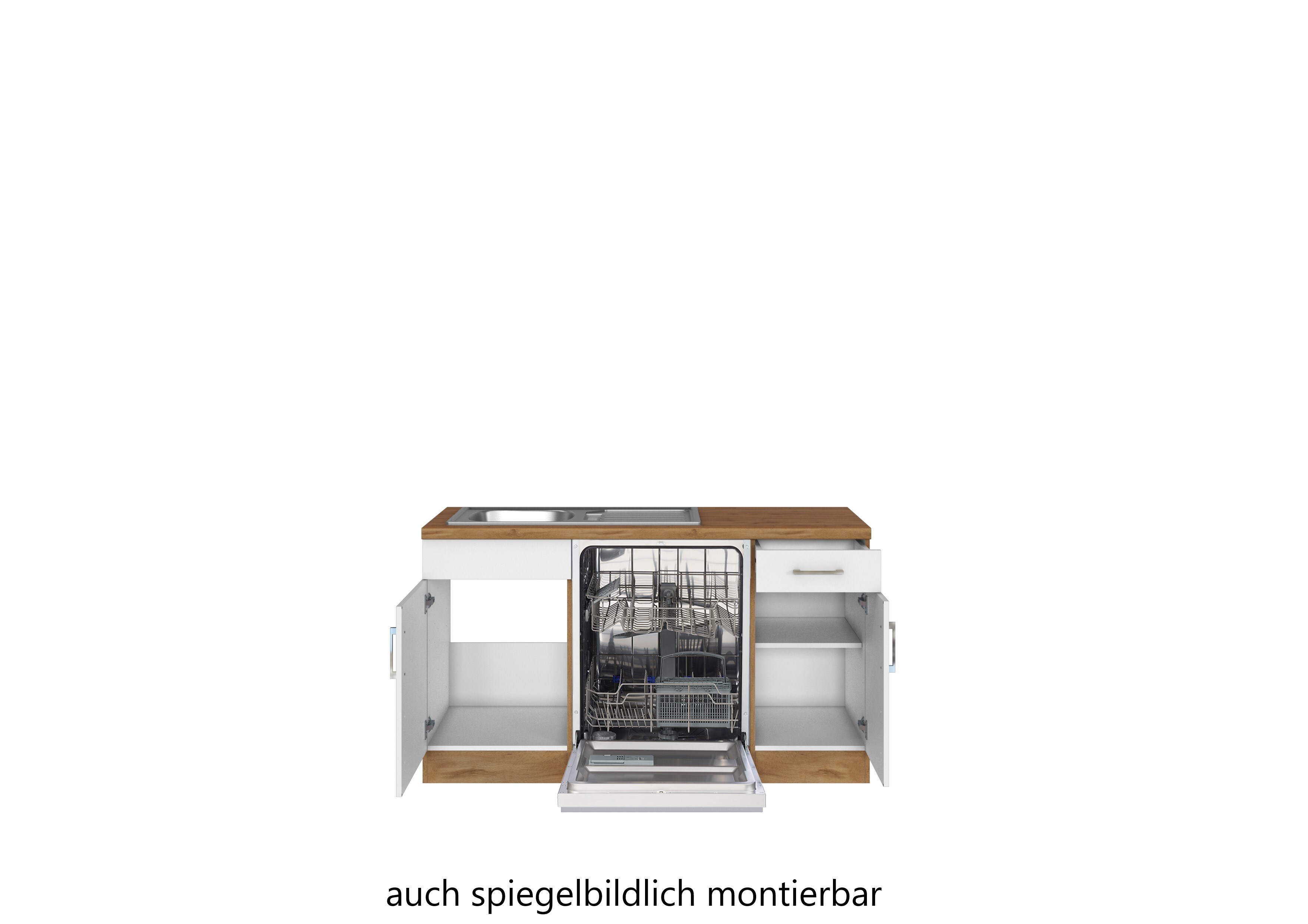 HELD Winkelküche 210x270cm, Klappenhänger, mit Einbaugeräten, versch. Farben