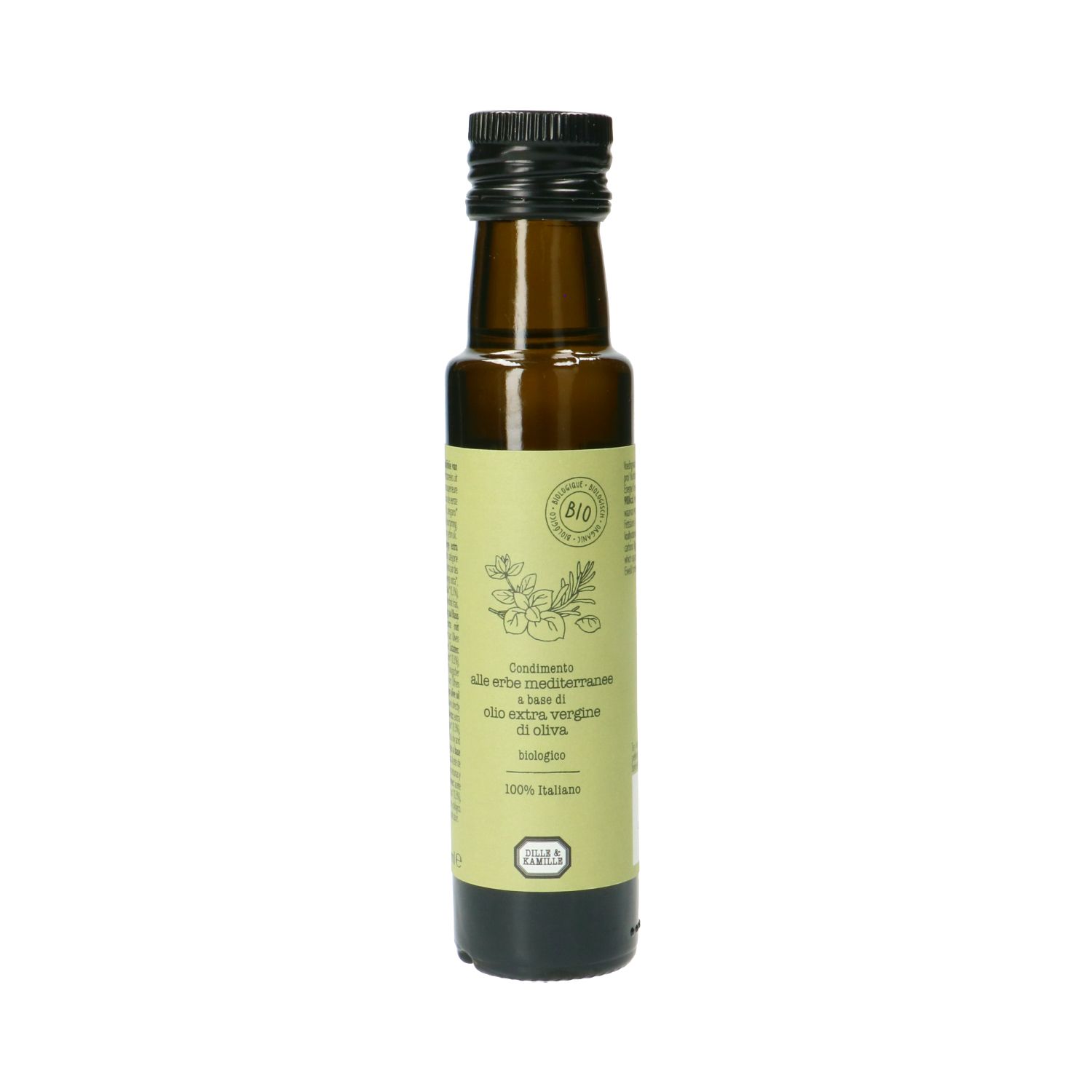 Olijfolie extra vierge, met mediterrane kruiden, biologisch, 100 ml