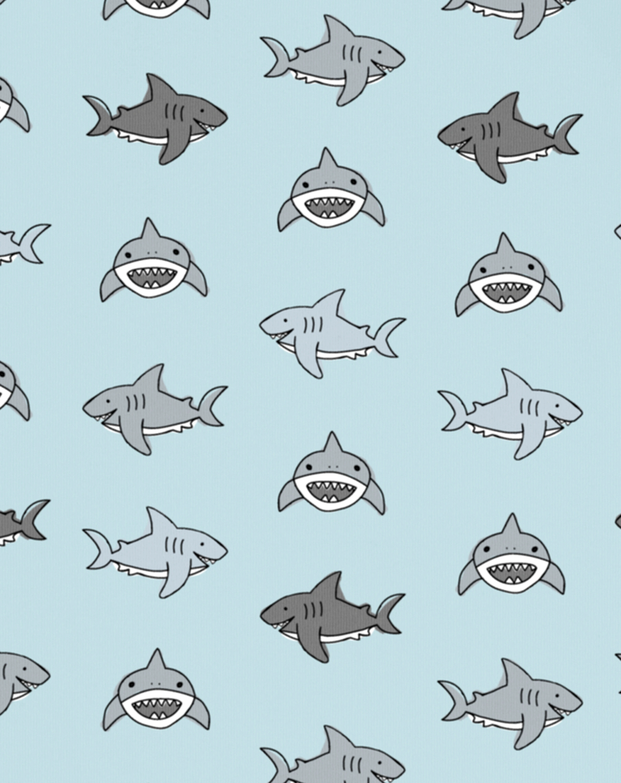 Schlafanzug kurz SALTY SHARK in hellblau