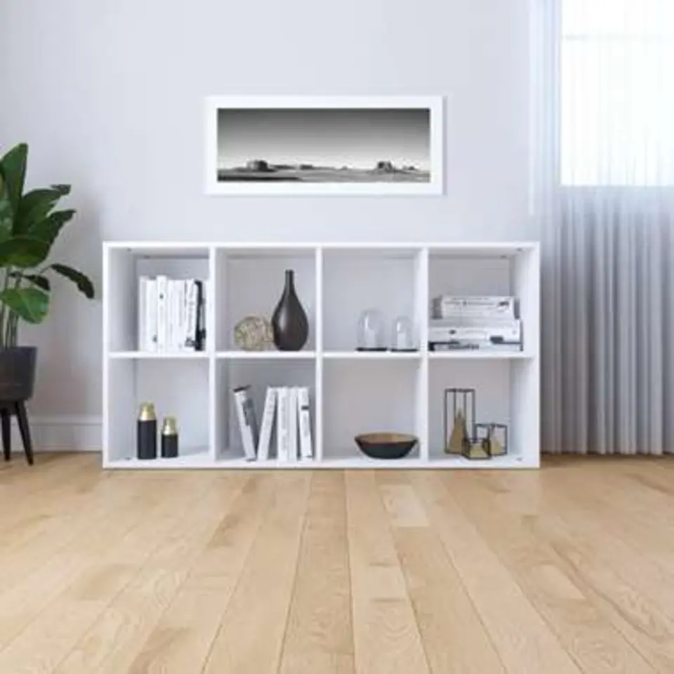 vidaXL - Boekenkast - Wit - Bewerkt hout - 66 x 30 x 130 cm