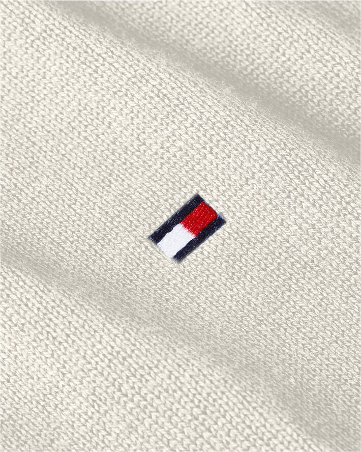 Tommy Hilfiger PIMA ORG CTN CASHMERE ZIP MOCK Ancient white