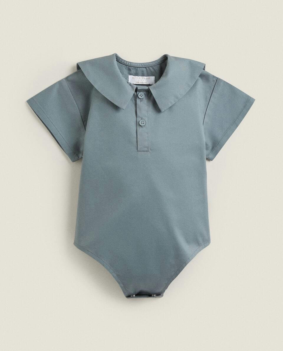 CAMISA DE BEBÊ COM GOLA